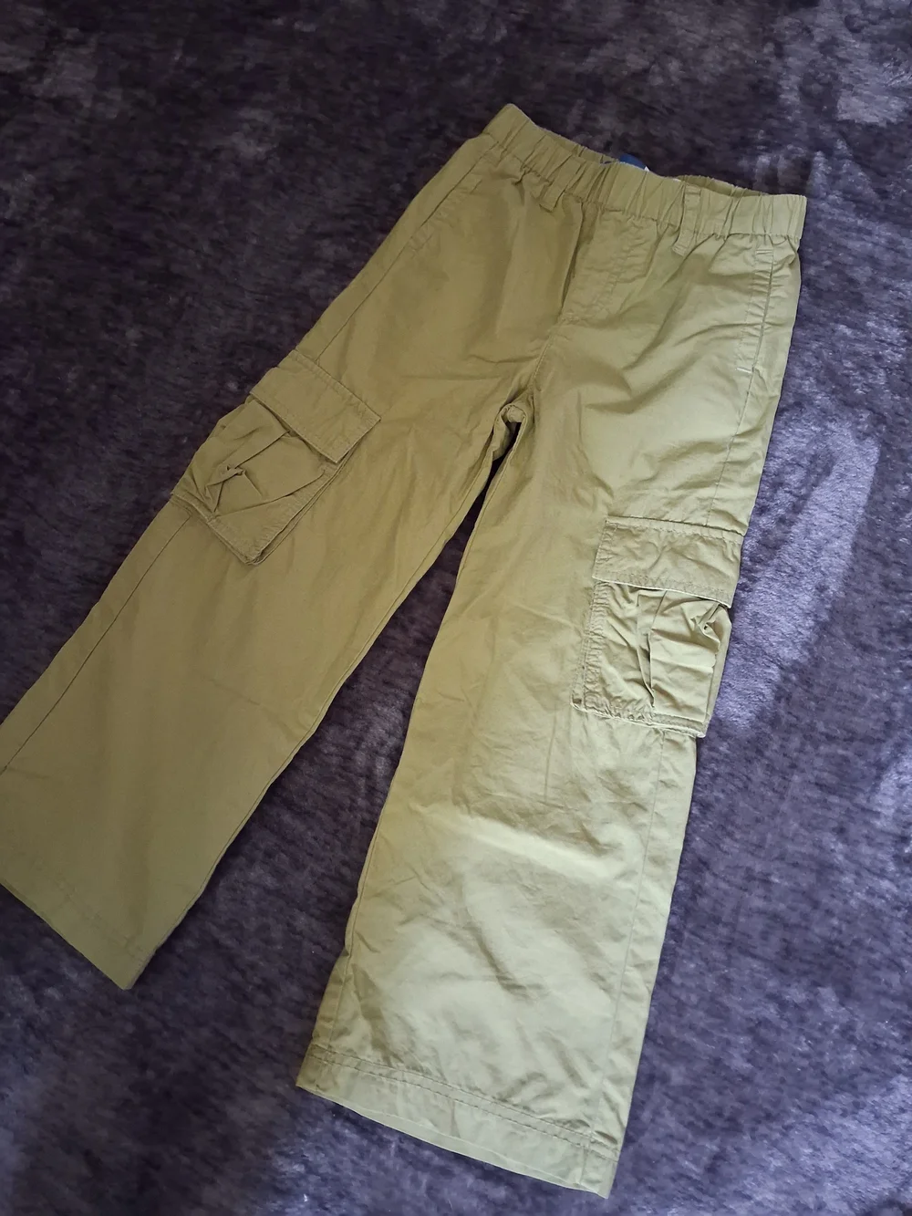 Old Navy Olive Green Wide Leg Cargo Pants Girls Size: S 6-7